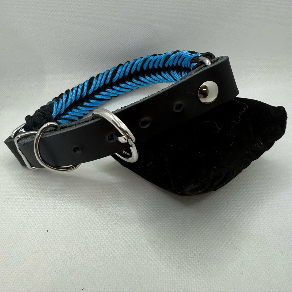 Handmade Leather and Paracord Dog Collar